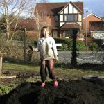 children on allotment